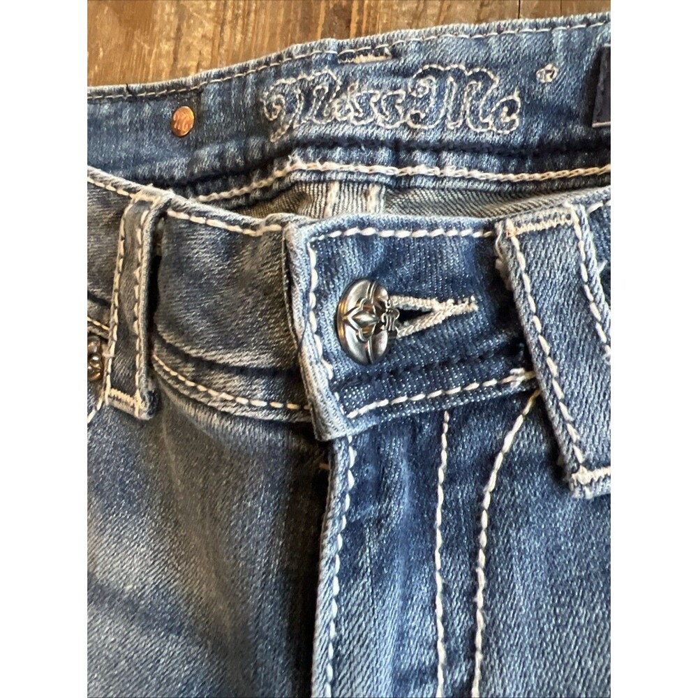 MISS ME Jeans Womens 27 Blue Bootcut Embellished Pockets Flare JP5182B10 EUC - Picture 11 of 16